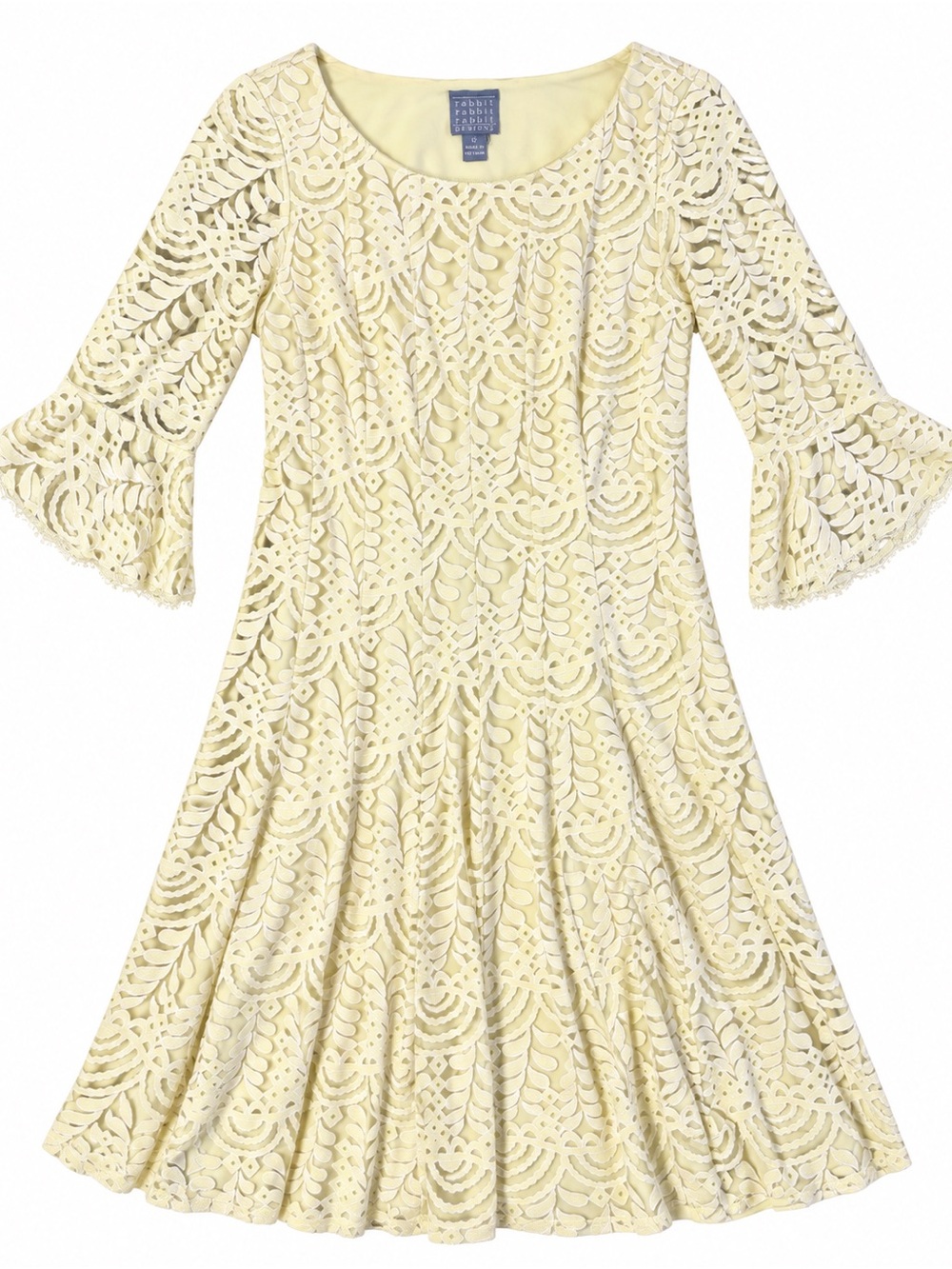 Rabbit Rabbit Rabbit Designs lace dress, size 12.